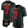 Ohio State Buckeyes CJ Stroud Jersey #7 College Football Stitched Alternate Black Gold Trim