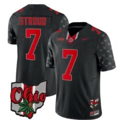 Ohio State Buckeyes CJ Stroud Jersey #7 College Football Stitched Alternate 2023 Black Limited