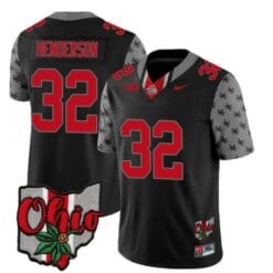Ohio State Buckeyes Treveyon Henderson Jersey #32 College Football Stitched Alternate 2023 Black