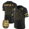 Ohio State Buckeyes Marvin Harrison Jr Jersey #18 College Football Stitched Black Gold