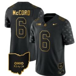 Ohio State Buckeyes Kyle Mccord Jersey #6 College Football Stitched Alternate Black Gold