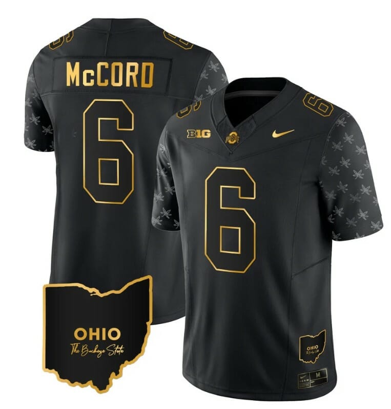 Ohio State Buckeyes Kyle Mccord Jersey #6 College Football Stitched Alternate Black Gold