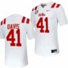 Ole Miss Rebels Caden Davis Jersey #41 Untouchable College Football 2023 White