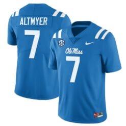 Ole Miss Rebels Luke Altmyer Jersey #7 College Football All Stitched Light Blue