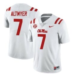 Ole Miss Rebels Luke Altmyer Jersey #7 College Football All Stitched White