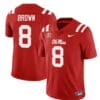 Ole Miss Rebels Troy Brown Jersey #8 College Football All Stitched Red