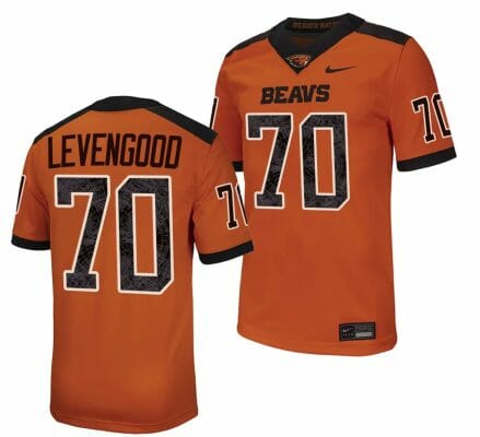 Oregon State Beavers Jake Levengood Jersey #70 College Football Stitched Orange 2023