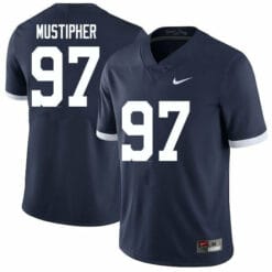 Penn State PJ Mustipher Jersey #97 College Football Game Navy Retro With Name