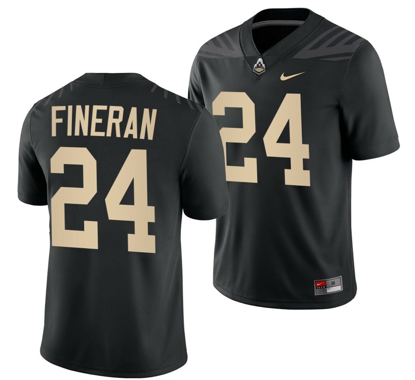 Purdue Boilermakers Mitchell Fineran Jersey #24 College Football Black