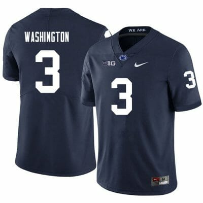 Penn State Parker Washington Jersey #3 College Football Game Navy With Name