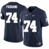 Penn State Olumuyiwa Fashanu Jersey #74 College Football Game Navy With Name