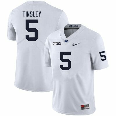 Penn State Mitchell Tinsley Jersey #5 College Football Game White With Name