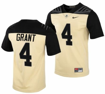 Purdue Boilermakers Marvin Grant Jersey #4 College Football Gold Vapor Untouchable