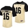 Purdue Boilermakers Aidan O'Connell Jersey #16 College Football Gold Vapor Untouchable