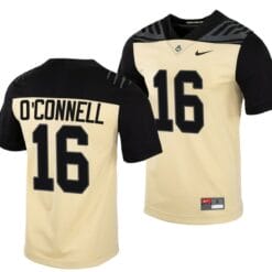 Purdue Boilermakers Aidan O'Connell Jersey #16 College Football Gold Vapor Untouchable