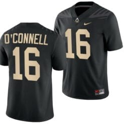 Purdue Boilermakers Aidan O'Connell Jersey #16 College Football Black
