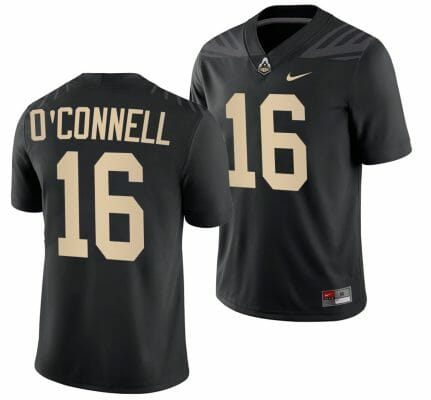 Purdue Boilermakers Aidan O'Connell Jersey #16 College Football Black