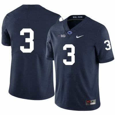 Penn State Parker Washington Jersey #3 College Football Game Navy No Name