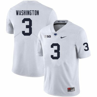 Penn State Parker Washington Jersey #3 College Football Game White With Name