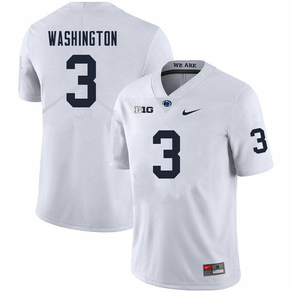 Penn State Parker Washington Jersey #3 College Football Game White With Name