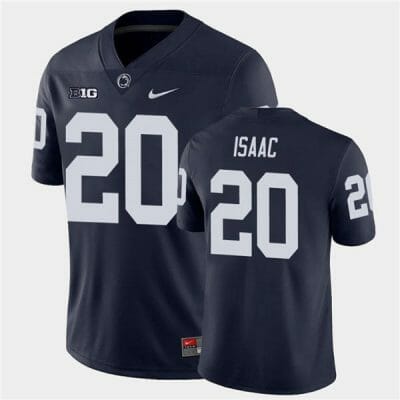 Penn State Adisa Isaac Jersey #20 College Football Game Navy With Name