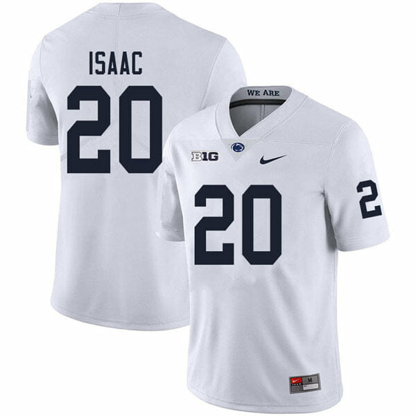 Penn State Adisa Isaac Jersey #20 College Football Game White With Name