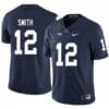 Penn State Brandon Smith Jersey #12 College Football Game Navy With Name