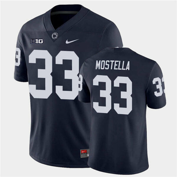 Penn State Bryce Mostell Jersey #33 College Football Game Navy With Name