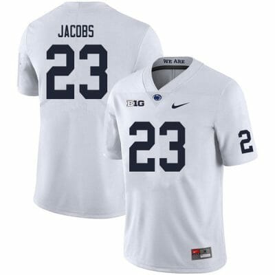 Penn State Curtis Jacobs Jersey #23 College Football Game White With Name