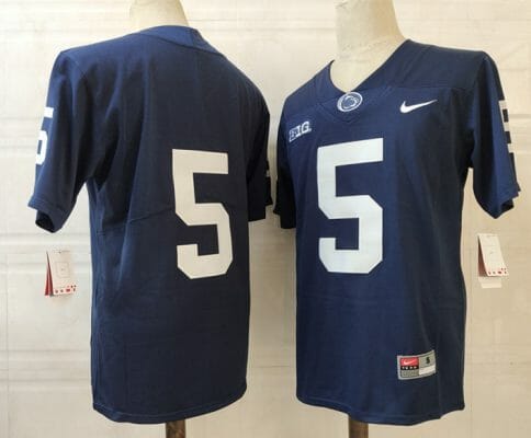 Penn State Jahan Dotson Jersey #5 College Football Game Navy No Name