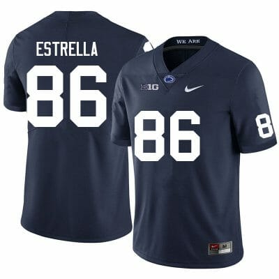 Penn State Jason Estrella Jersey #86 College Football Game Navy With Name