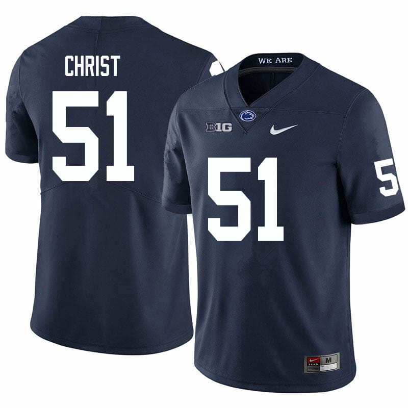 Penn State Jimmy Christ Jersey #51 College Football Game Navy With Name
