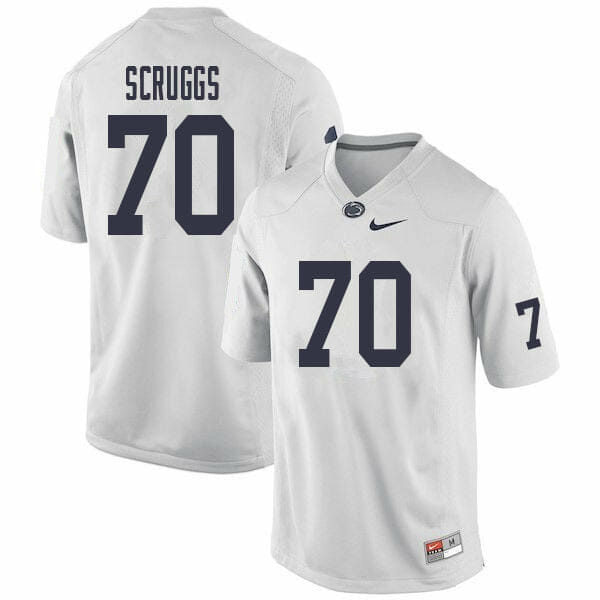 Penn State Juice Scruggs Jersey #70 College Football Game White With Name