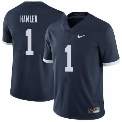 Penn State KJ Hamler Jersey #1 College Football Game Navy Retro With Name