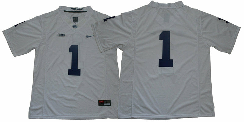 Penn State KJ Hamler Jersey #1 College Football Game White No Name
