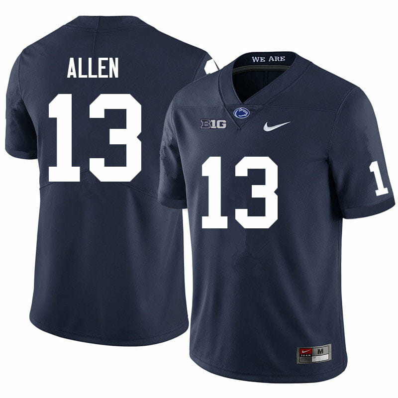 Penn State Kaytron Allen Jersey #13 College Football Game Navy With Name