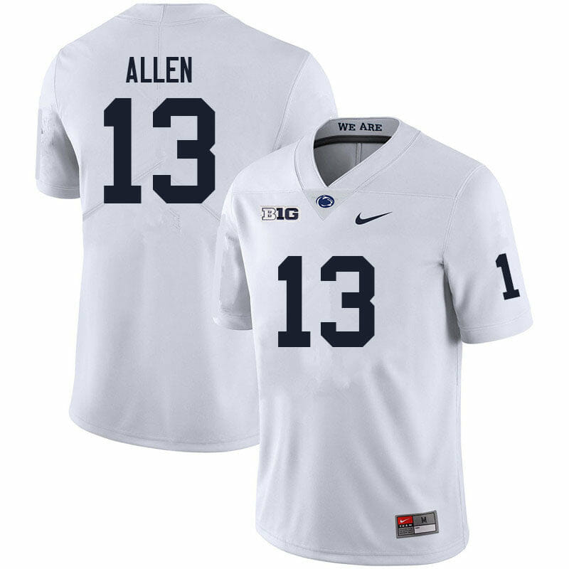 Penn State Kaytron Allen Jersey #13 College Football Game White With Name