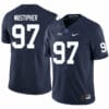 Penn State PJ Mustipher Jersey #97 College Football Game Navy With Name