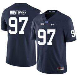 Penn State PJ Mustipher Jersey #97 College Football Game Navy With Name