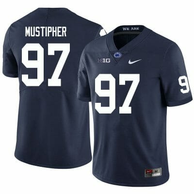 Penn State PJ Mustipher Jersey #97 College Football Game Navy With Name