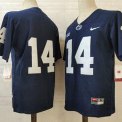 Penn State Sean Clifford Jersey #14 College Football Game Navy No Name
