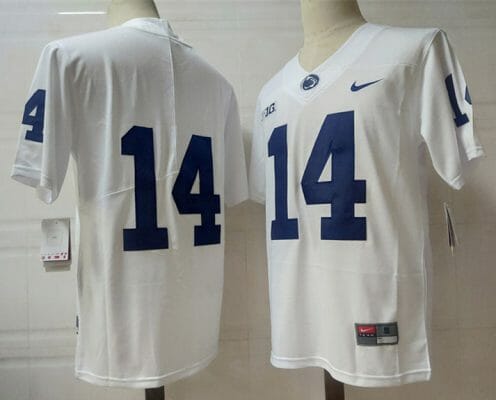 Penn State Sean Clifford Jersey #14 College Football Game White No Name