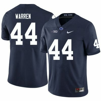 Penn State Tyler Warren Jersey #44 College Football Game Navy With Name
