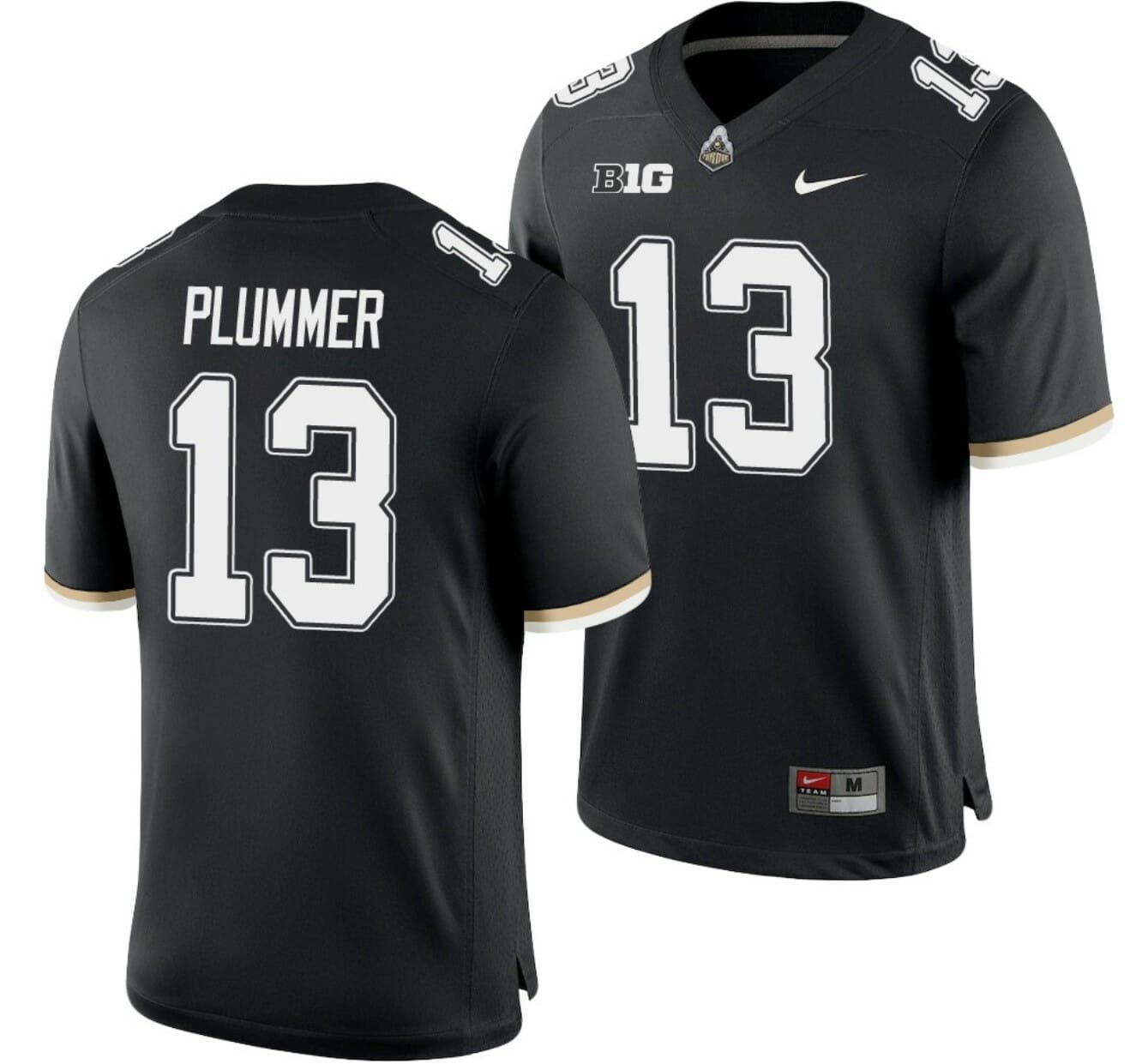 Purdue Boilermakers Jack Plummer Jersey #13 College Football Game Black