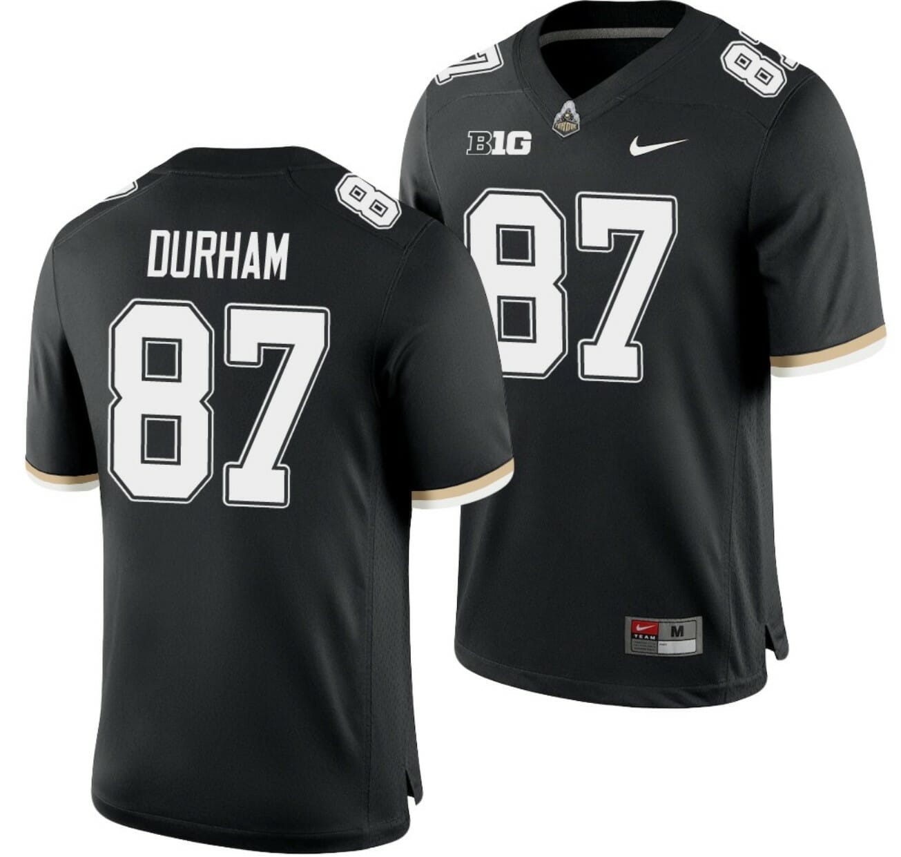 Purdue Boilermakers Payne Durham Jersey #87 College Football Game Black