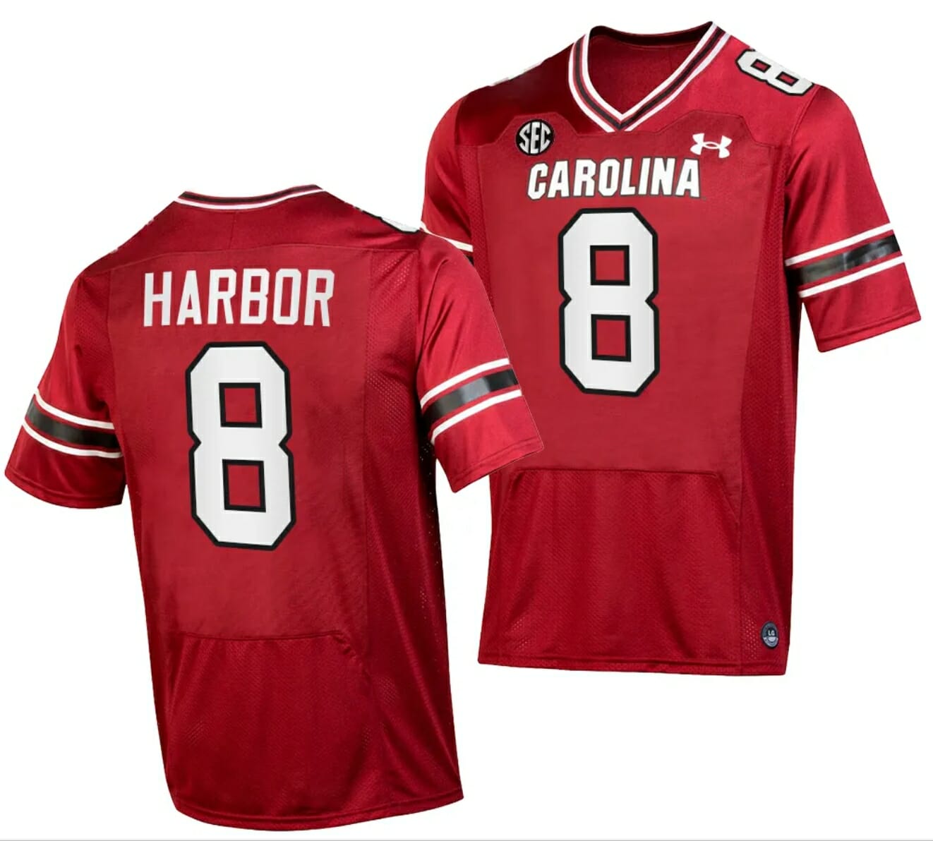 South Carolina Gamecocks Nyck Harbor Jersey #8 College Football Stitched Garnet 2023