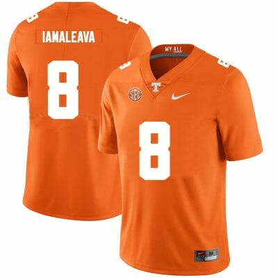 Tennessee Volunteers #8 Nico Iamaleava Jersey College Football Orange