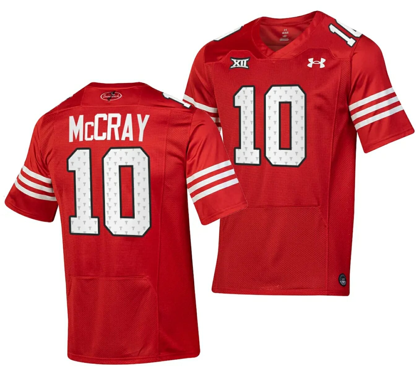 Texas Tech Red Raiders Drae McCray Jersey #10 College Football Throwback Stitched Red