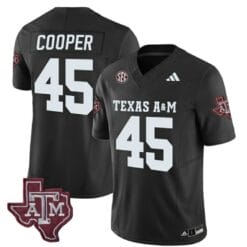 Texas A&M Aggies Edgerrin Cooper Jersey #45 Vapor Limited College Football Black