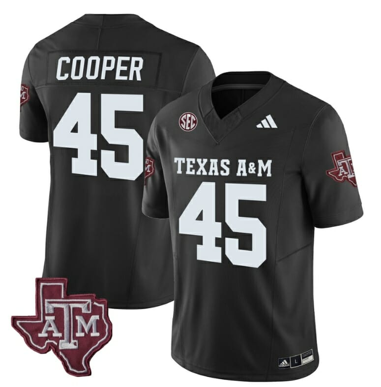 Texas A&M Aggies Edgerrin Cooper Jersey #45 Vapor Limited College Football Black